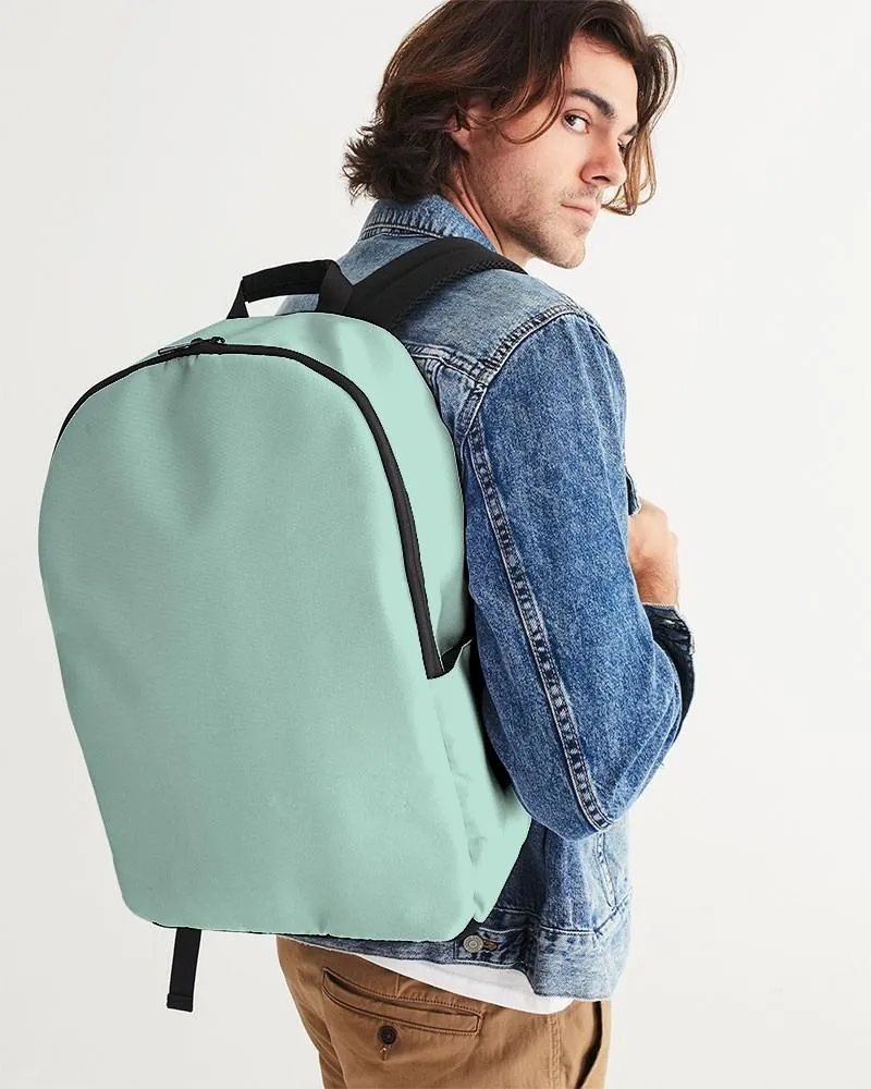 Pale Pastel Cool Green Waterproof Backpack | Bright Pale Pastel Cool Green | C30M0Y22K0