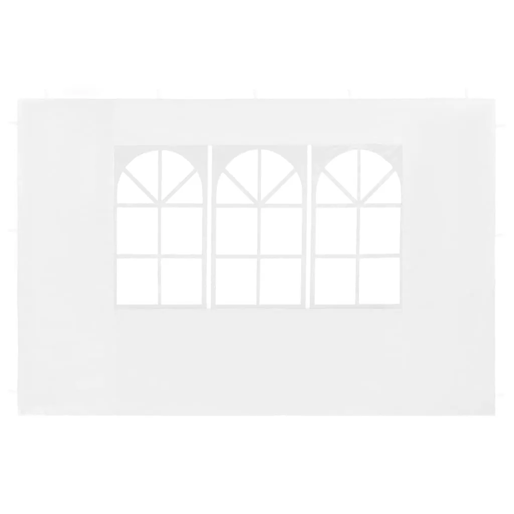 Party Tent Sidewall 2 Pcs Pavilion Canopy Sidewall with Windows PE