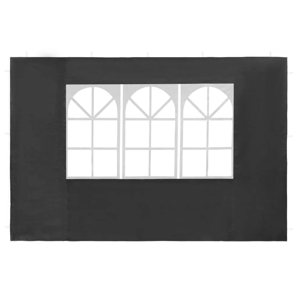 Party Tent Sidewall 2 Pcs Pavilion Canopy Sidewall with Windows PE