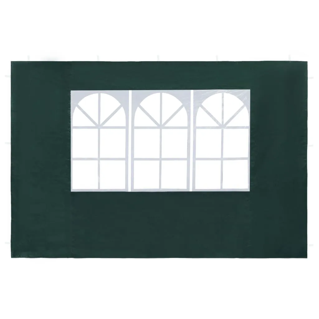 Party Tent Sidewall 2 Pcs Pavilion Canopy Sidewall with Windows PE