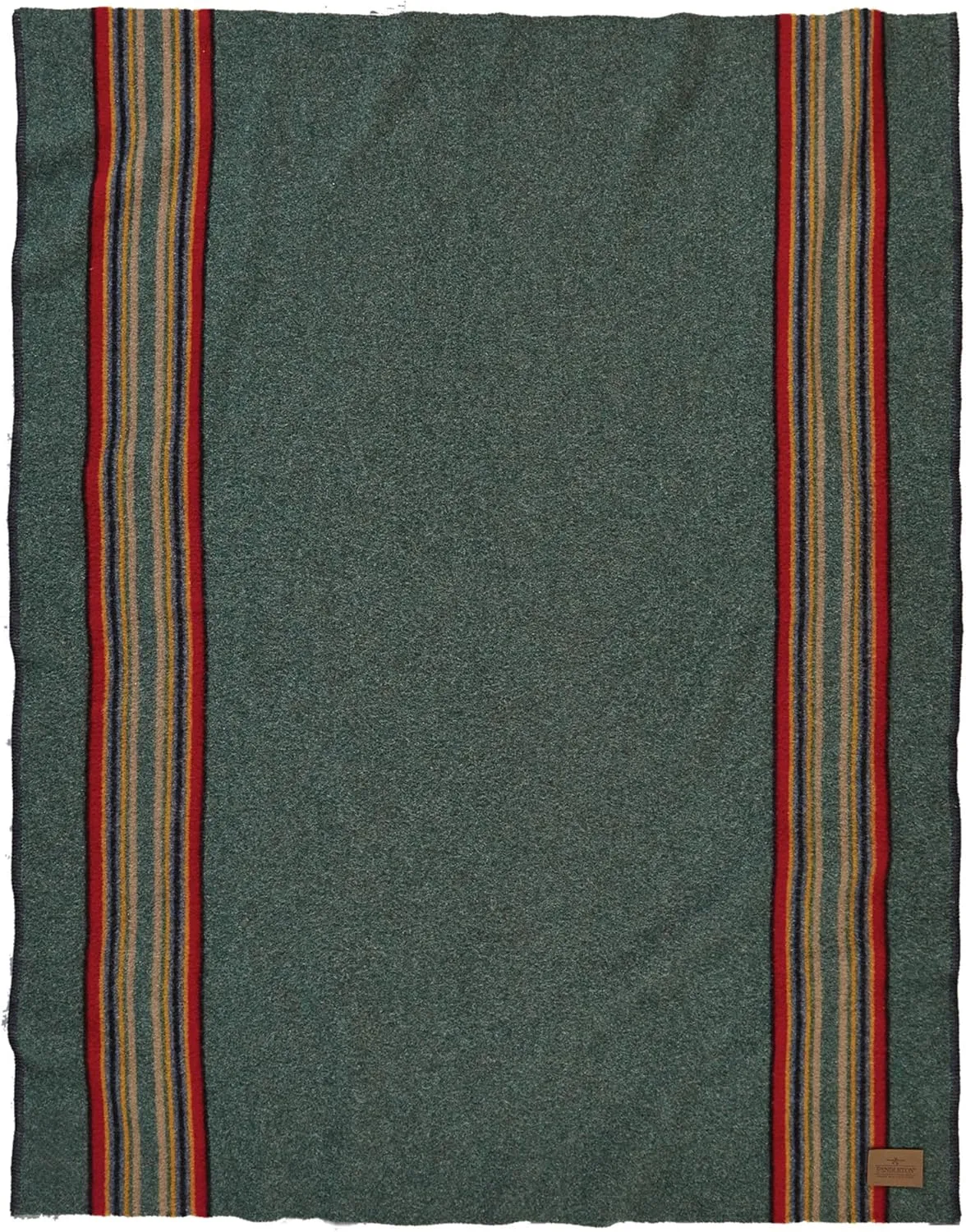Pendleton Yakima Throw 54" x 66" - Wool Cotton, Lightweight, Soft and Durable Wool Throw for Home and Travel - Green Heather