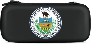 Pennsylvania State Logo Compatible with Switch Carrying Case Hard Travel Game Bag Pouch with 15 Games Accessories