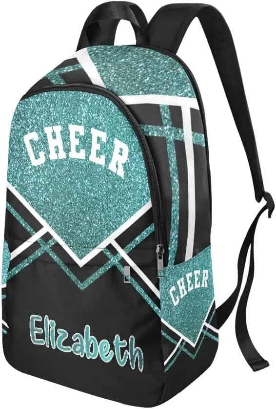 Personalized Cheerleader Print Backpack with Name Custom Travel Daypack Bag for Man Woman Gifts