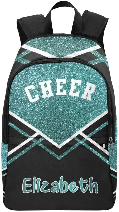 Personalized Cheerleader Print Backpack with Name Custom Travel Daypack Bag for Man Woman Gifts