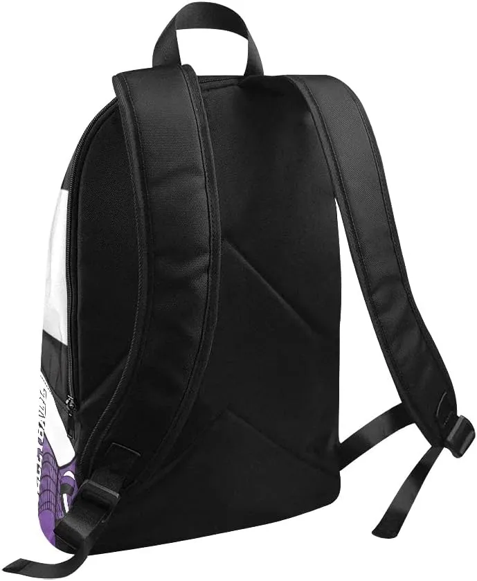Personalized Volleyball in Purple Black and Whit Backpack with Name Custom Travel Daypack Bag for Man Woman Gifts 11.81 x 5.51 x 17.72 inch (LxWxH)