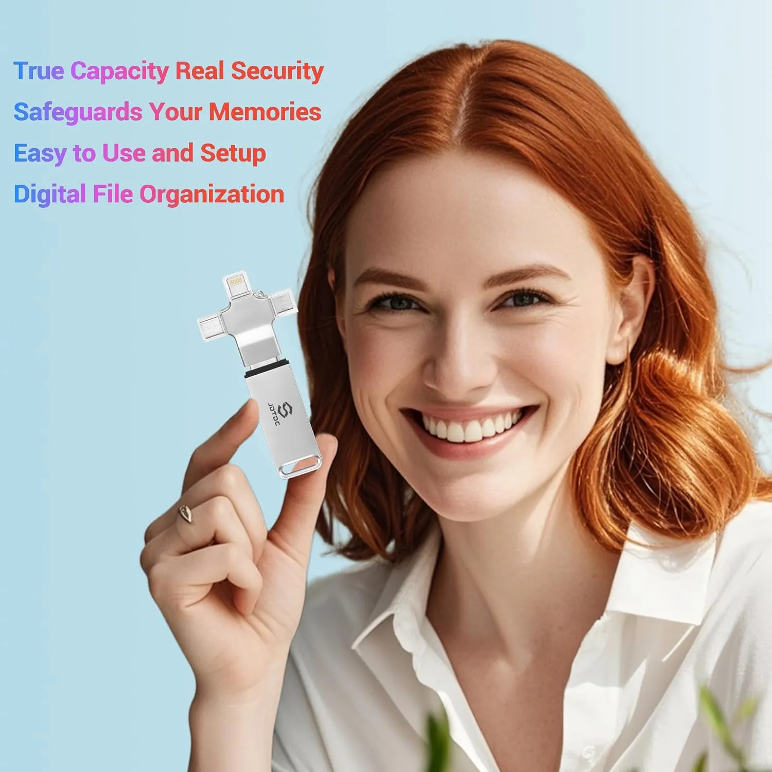 Photo-Stick-Flash-Drive 256GB Auto Photo-Backup-Storage for All Device Secure Photo & Video Backup Memory-Stick-iPhone-Thumb-Drive Picture-Transfer-Device for iPhone-External-Storage Easy-Photo-Saver