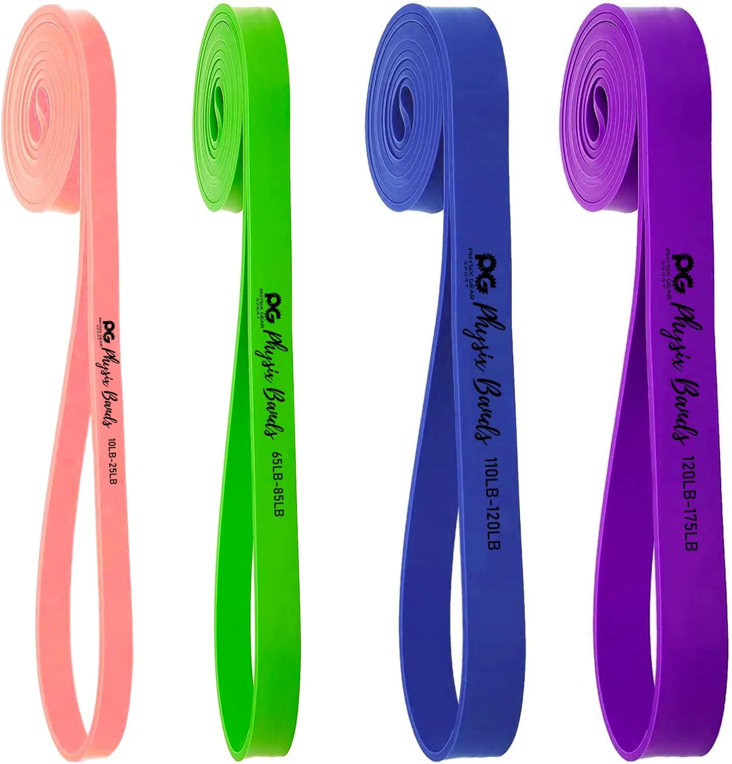Physix Gear Workout Bands for Pullups Set, Pull Up Resistance Bands Set, Long Bands for Workout and Exercise Bands Pull Ups, Pull Ups Resistance Bands, Calisthenics Resistance Bands, Pullup Bands Set