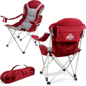 PICNIC TIME NCAA Razorbacks Reclining Camp Chair - Beach Chair for Adults - Sports Chair with Carry Bag