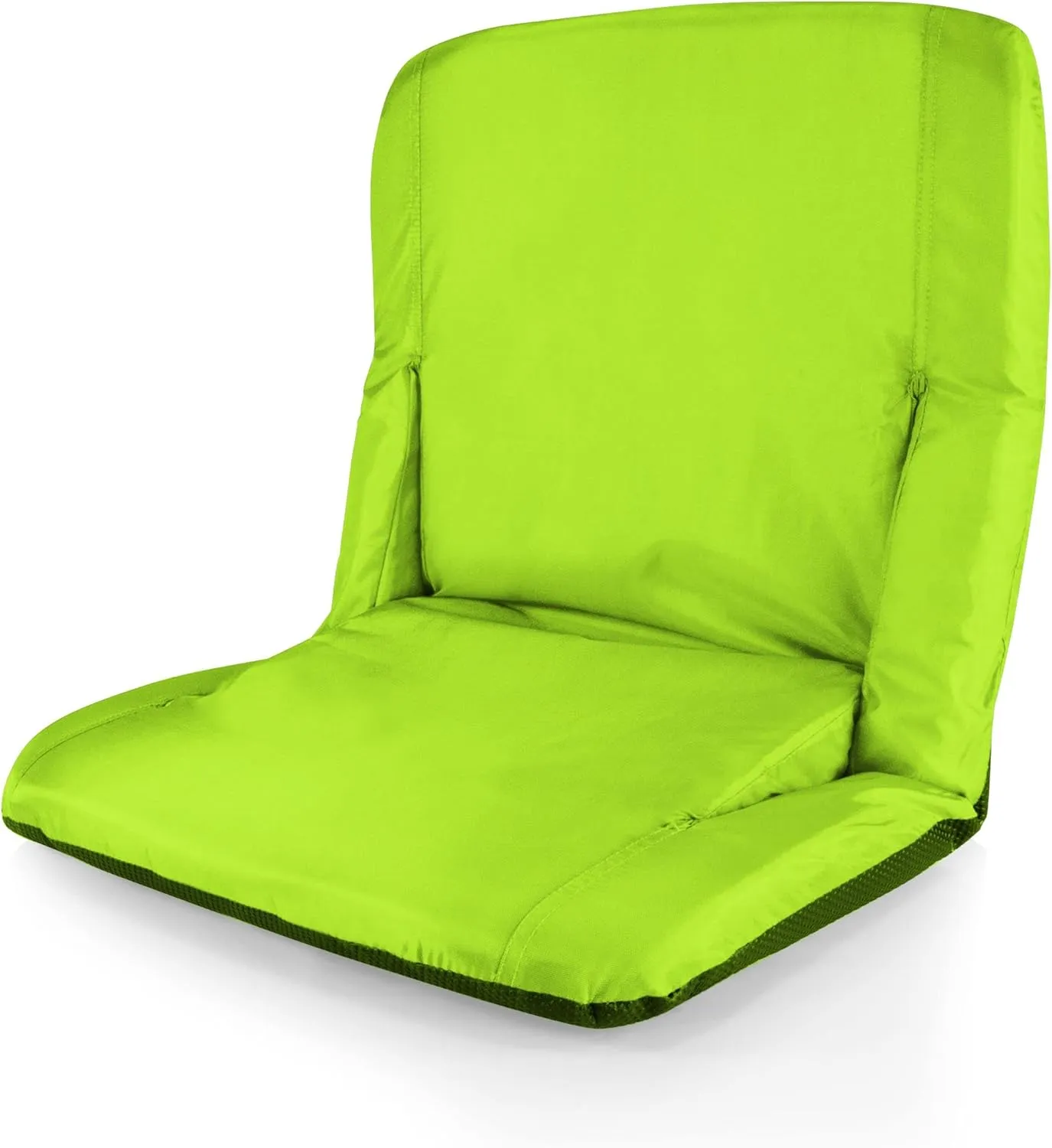 PICNIC TIME ONIVA - a Brand Ventura Reclining Stadium Seat with Back Support - Bleacher Seat - Beach Floor Chair, (Lime Green)
