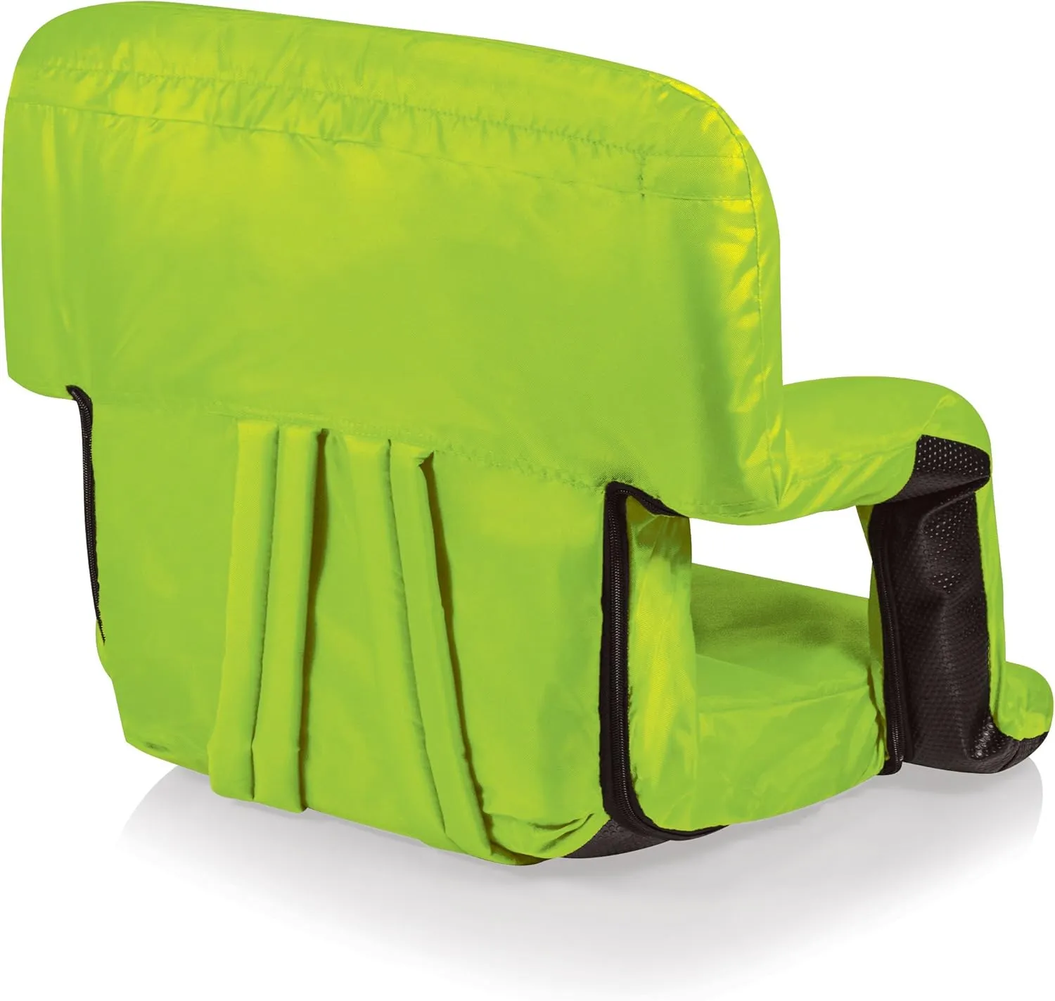 PICNIC TIME ONIVA - a Brand Ventura Reclining Stadium Seat with Back Support - Bleacher Seat - Beach Floor Chair, (Lime Green)
