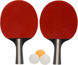 Pilipane Ping Pongs Paddles Set with 2 Ping Pong Paddles & 3 Balls, 2 Player Table Tennis Paddle Kit, Full Ping Pong Starter Kit, Compact Storage Case for All Playing Levels & Ages