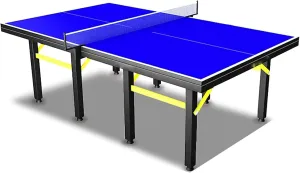 Ping Pong Table Tennis Table High- Density Fiber Cricket Table Top Board Foldable Table Tennis Table Strong Bearing Capacity Suitable for Gym/Office/Club Table Tennis Ect