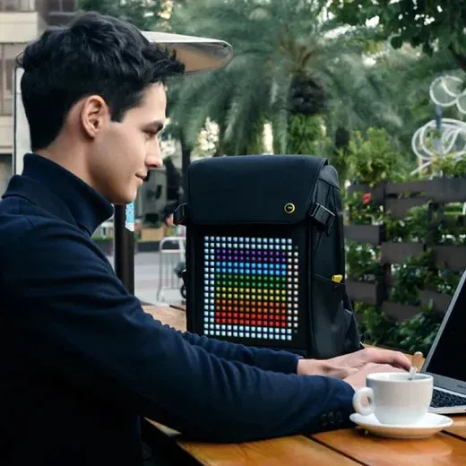 Pixel Lighting LED Backpack - DIY Unique Gift Travel Backpack For Men And Women