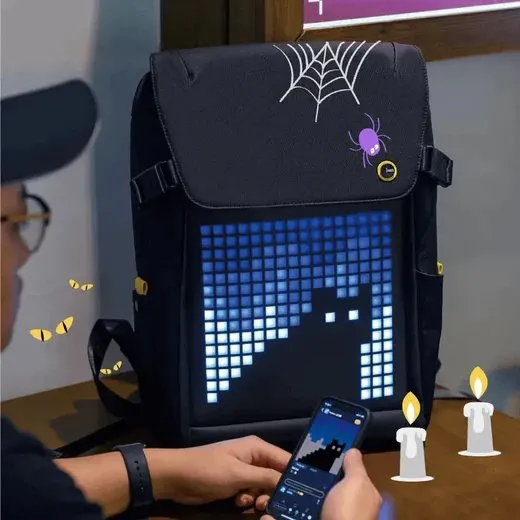 Pixel Lighting LED Backpack - DIY Unique Gift Travel Backpack For Men And Women