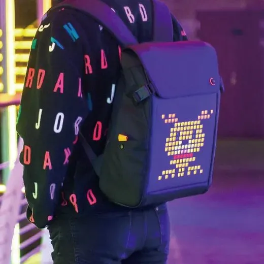 Pixel Lighting LED Backpack - DIY Unique Gift Travel Backpack For Men And Women