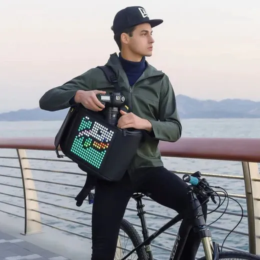 Pixel Lighting LED Backpack - DIY Unique Gift Travel Backpack For Men And Women