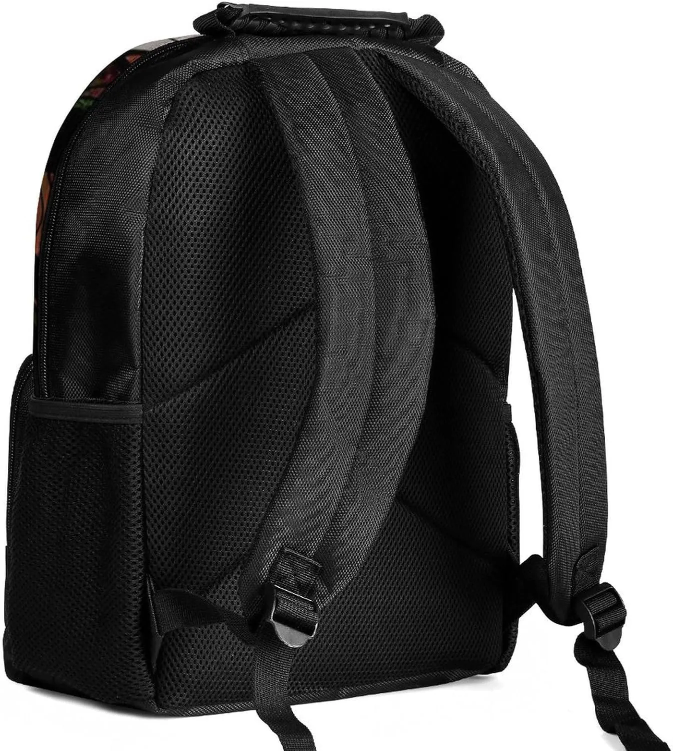 Polyester Daypack Backpack for Sports Travel Running - Big Capacity Anti-Theft Multipurpose Carry On Bag, Psychedelic Goat Skull Art Laptop Book Bag Rucksack