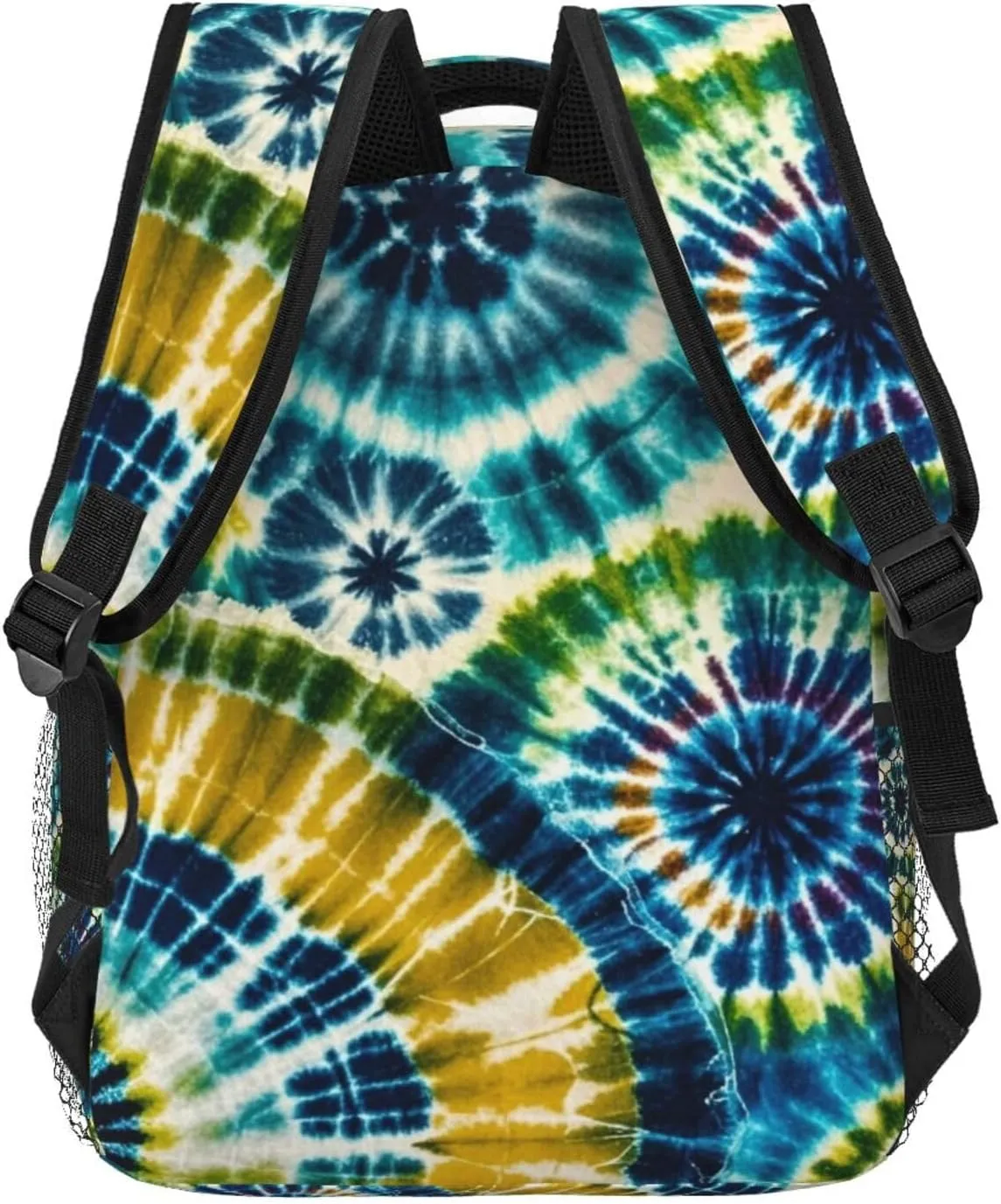 Polyester Daypack for Hiking Work Running - Big Capacity Anti-Theft Multipurpose Shoulder Bag, Tie Dye Art Travel and Sport Backpack Rucksack