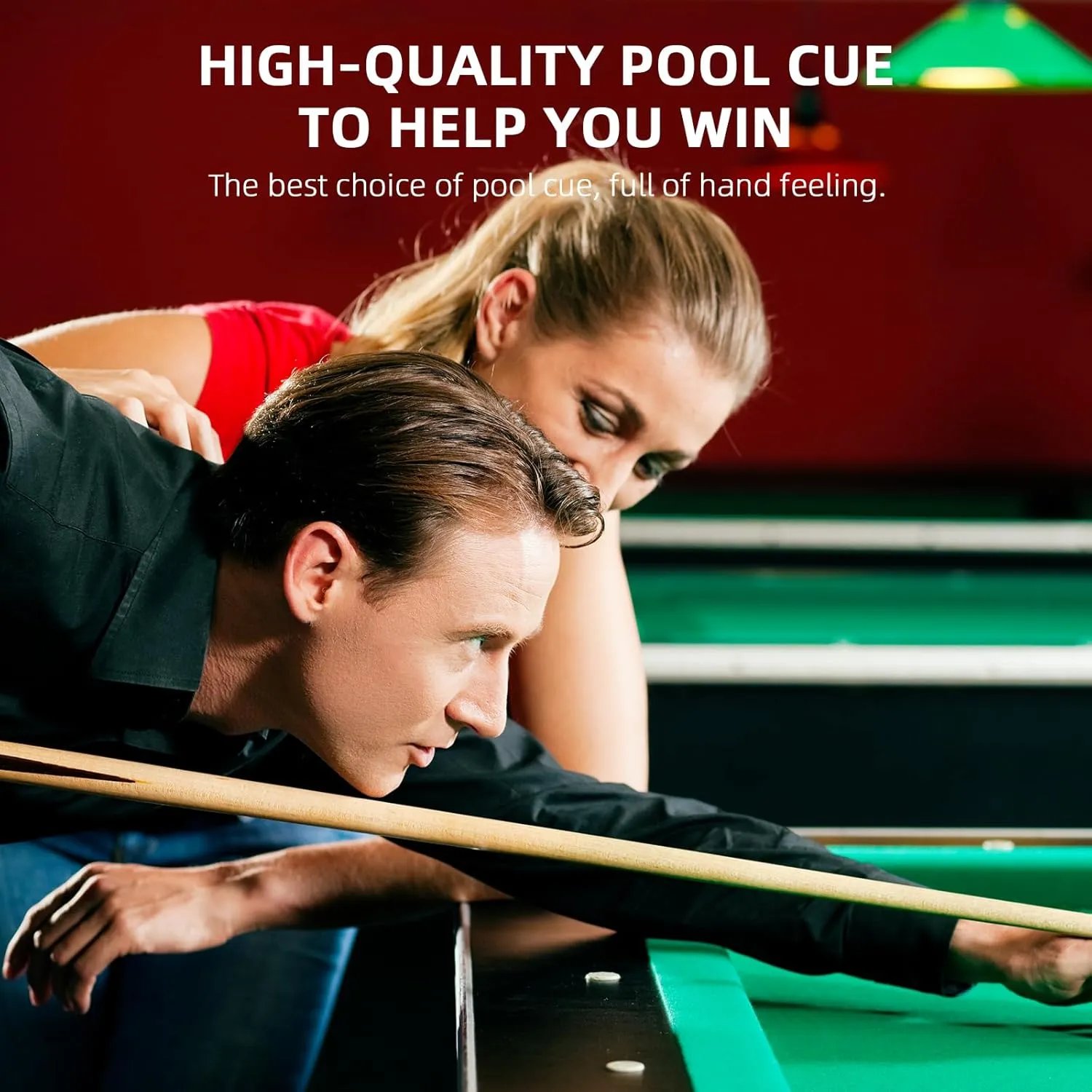 Pool Cue Stick/Billairds cue Stick with 13mm Fiber Leather tip, Different Size, 58“ or 48" or 42" Set of 2, Set of 4, Weight 18OZ,