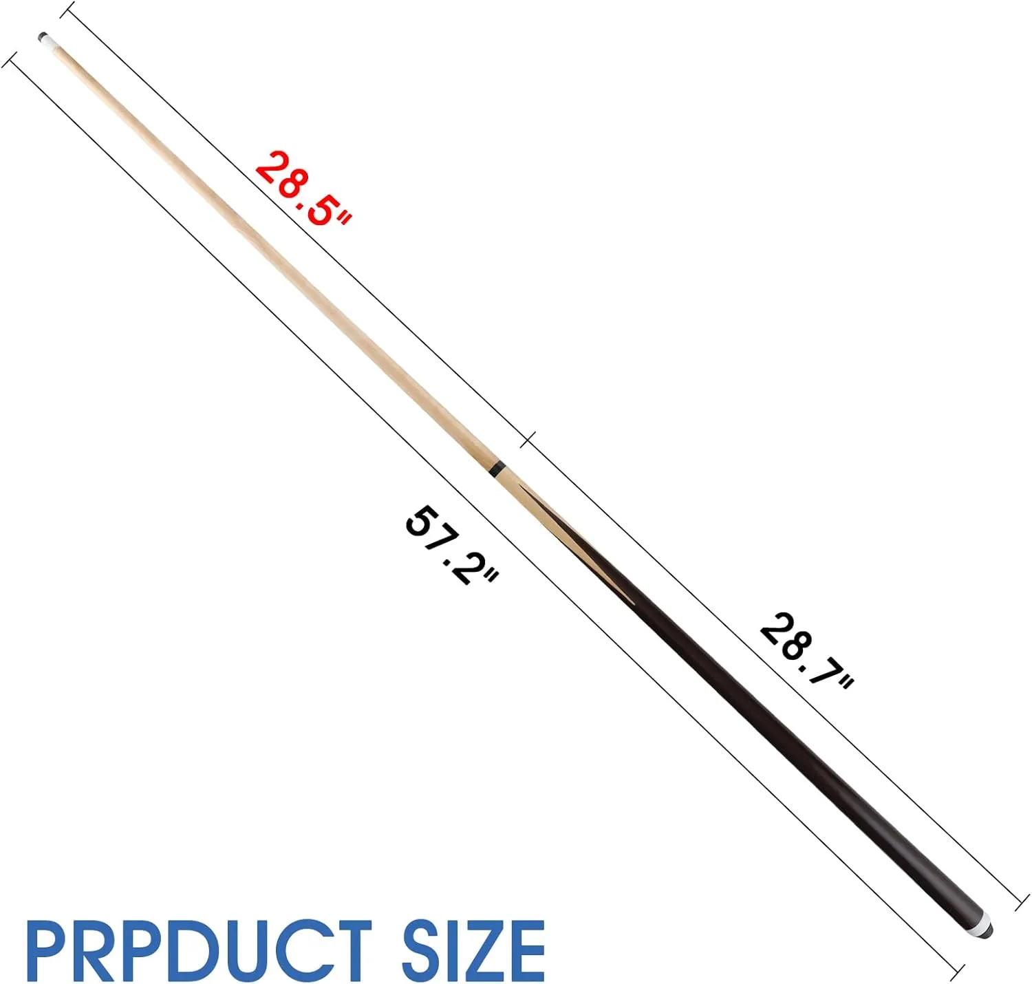 Pool Cue Stick/Billairds cue Stick with 13mm Fiber Leather tip, Different Size, 58“ or 48" or 42" Set of 2, Set of 4, Weight 18OZ,