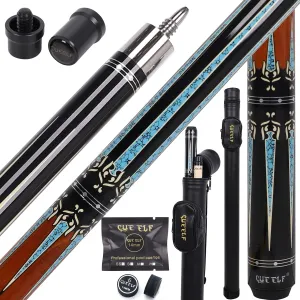 Pool Cue Stick,Low Deflection Shaft Billiard Cue Sticks with 1X1 Hard Case,Professional Billiards Ques Sticks with 13mm Tips,19.5-20 oz Pool Stick Set