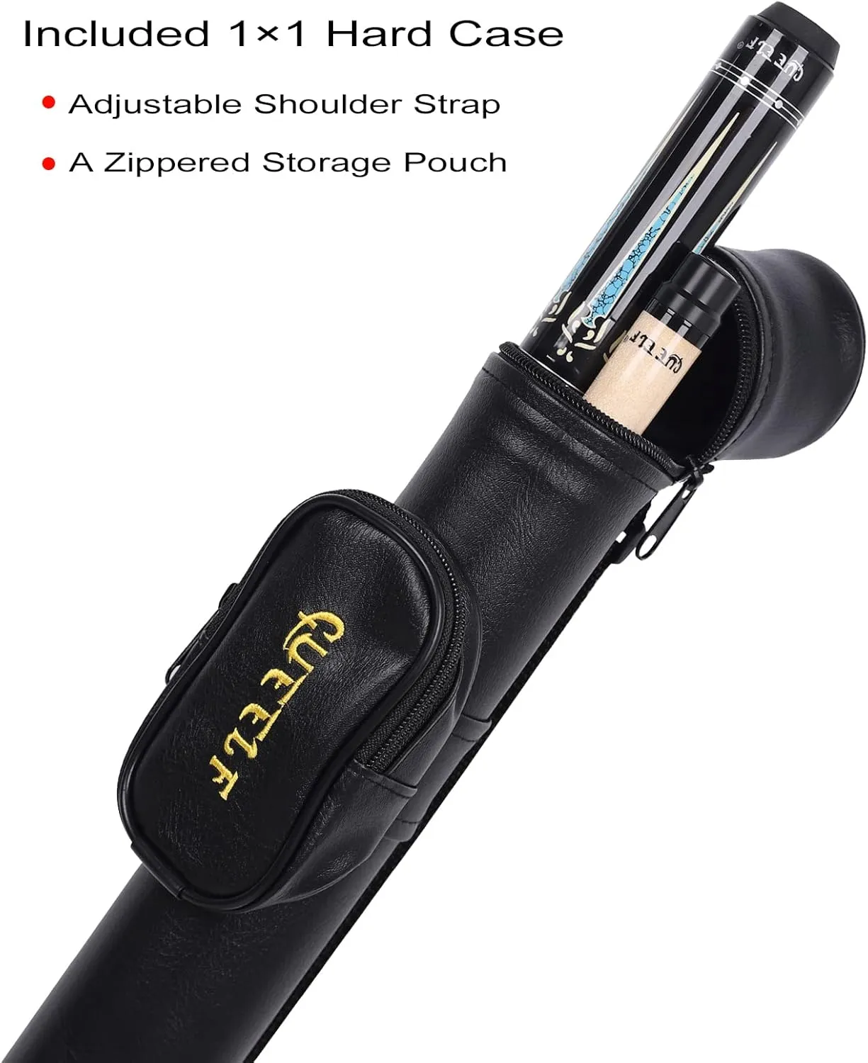 Pool Cue Stick,Low Deflection Shaft Billiard Cue Sticks with 1X1 Hard Case,Professional Billiards Ques Sticks with 13mm Tips,19.5-20 oz Pool Stick Set