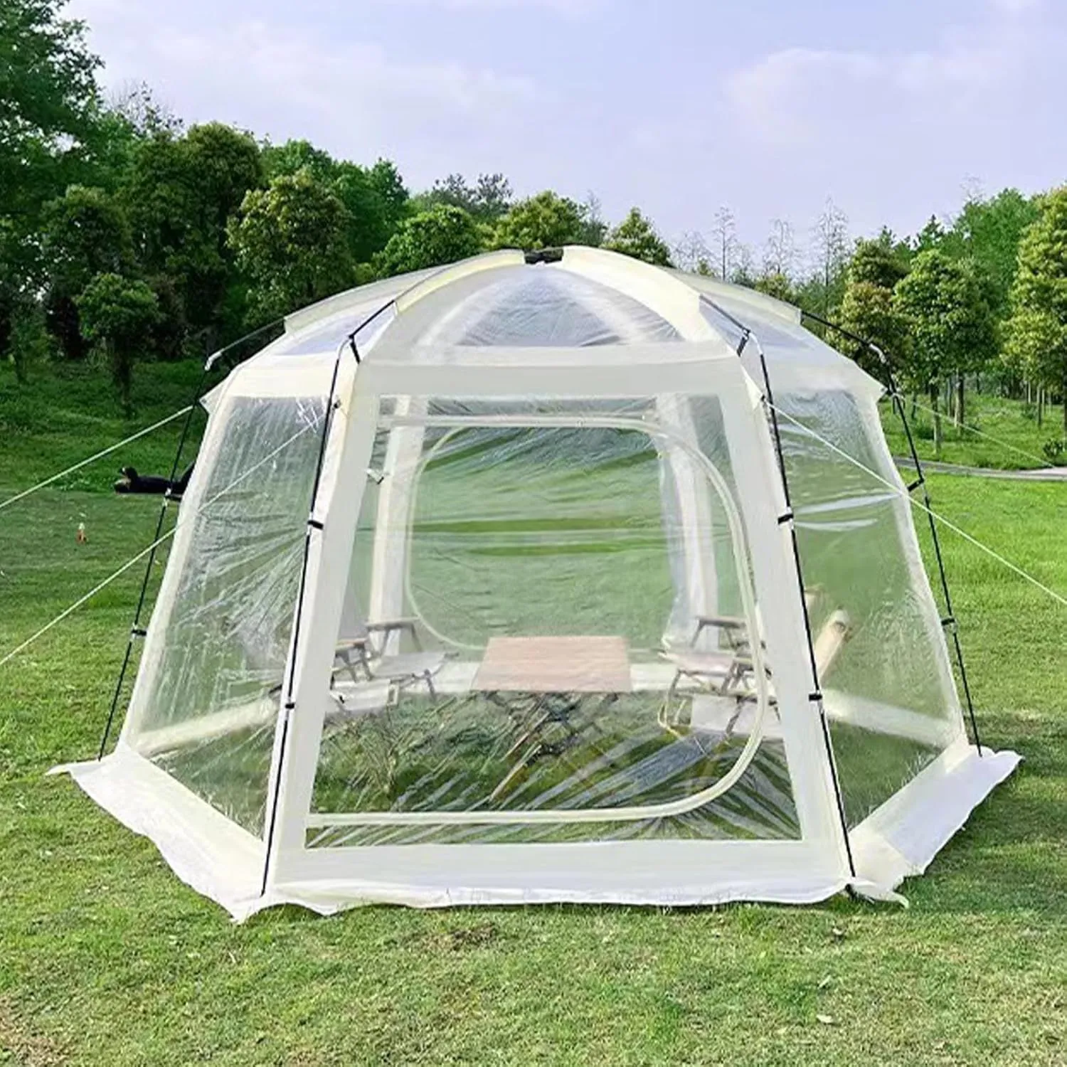 Pop Up Bubble Tent, 8-12 Person Screen House for Patios, Weather Proof and Cold Proof Portable Camping Screen House,Outdoor Garden Backyard Patio, 350 * 350 * 205cm