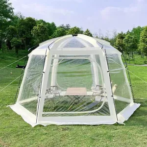 Pop Up Bubble Tent, 8-12 Person Screen House for Patios, Weather Proof and Cold Proof Portable Camping Screen House,Outdoor Garden Backyard Patio, 350 * 350 * 205cm