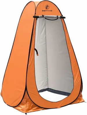 Pop Up Shower Tent Portable Camping Bathroom Toilet Tent Changing Dressing Room Privacy Shelters Room for Hiking Beach Sun Shelter Picnic Fishing UPF50  Waterproof (Orange)