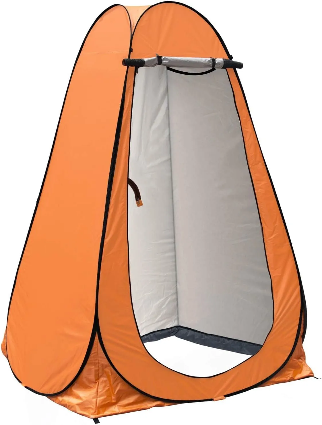 Pop Up Shower Tent Portable Camping Bathroom Toilet Tent Changing Dressing Room Privacy Shelters Room for Hiking Beach Sun Shelter Picnic Fishing UPF50  Waterproof (Orange)