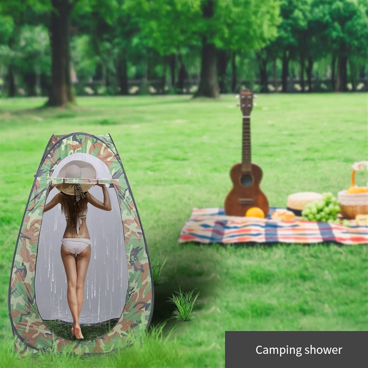 Pop Up Shower Tent Portable Outdoor Toilet Dressing Fitting Room Privacy Shelter Tent for Fishing shelter，Changing Clothes，Outdoor Shower