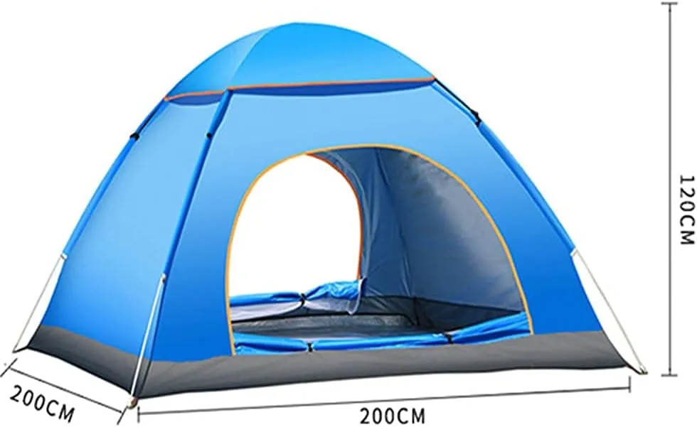 Pop-Up Tents 3-4 Person Orange Lightweight,with Easy Set-Up Portable Dome Tents,for Outdoor Activities,Beach Tent