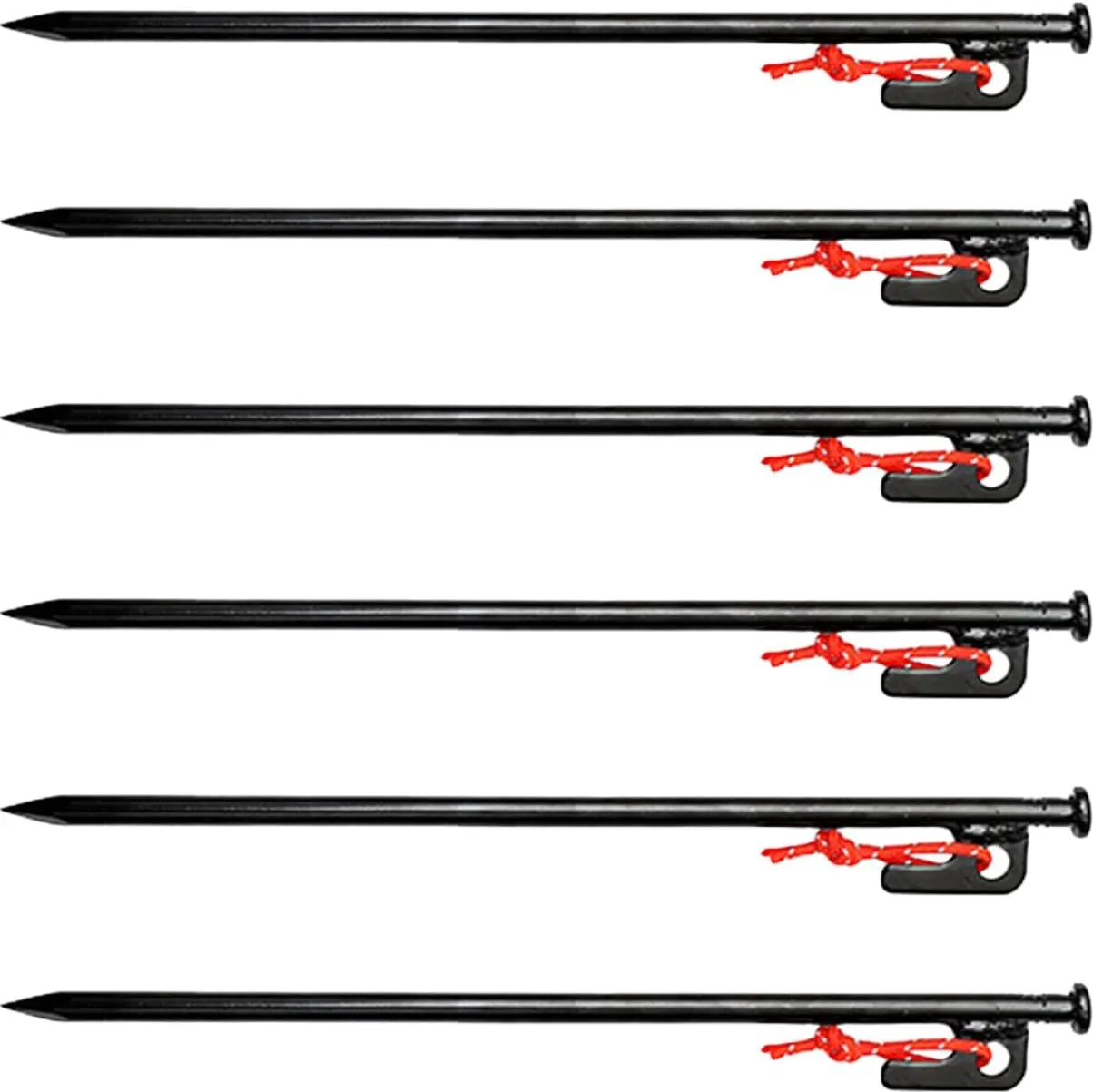 POPETPOP 6Pcs Heavy Duty Tent Stakes Ground Pegs for Camping Tarp and Durable Lightweight Easy to Use with Storage Bag for Outdoor Adventures