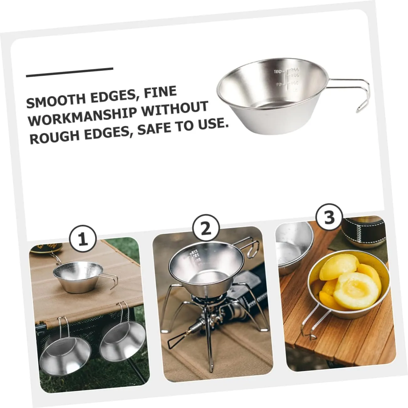 POPETPOP Camping Cookware Steel Bowl Foldable Cups Water Portable Camping Mug Camping Accessories Picnic Supplies