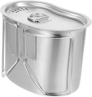 POPETPOP Outdoor Kettle Pot Thermal Water Cup Mug Camping Mugs Outdoors Cup Camping Compact Portable Cooking Pot for Bbq Hiking Fishing Climbing