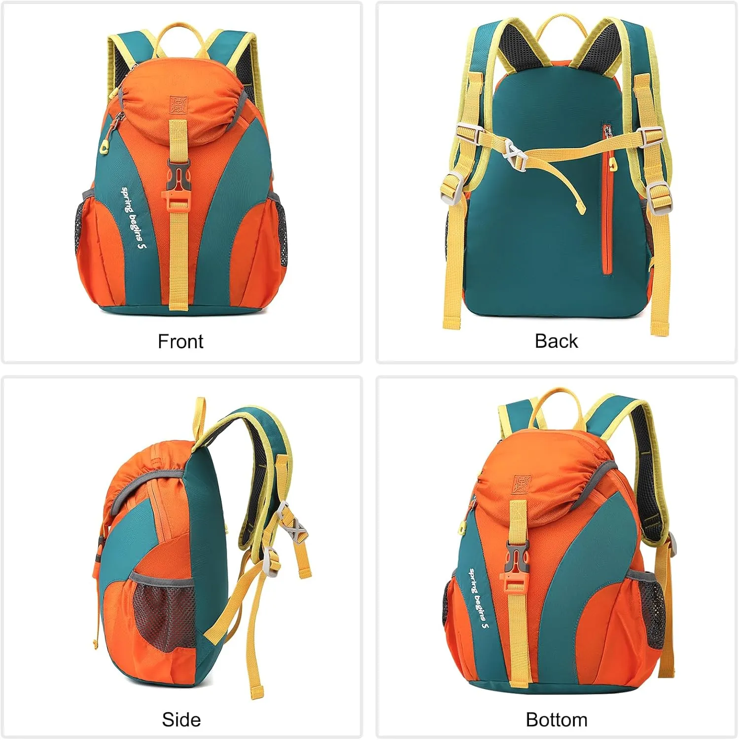 PORRASSO Hiking Backpack 5L Daypack Rucksack Lightweight Waterproof Women Men Backpack for Camping Daily Use Grey