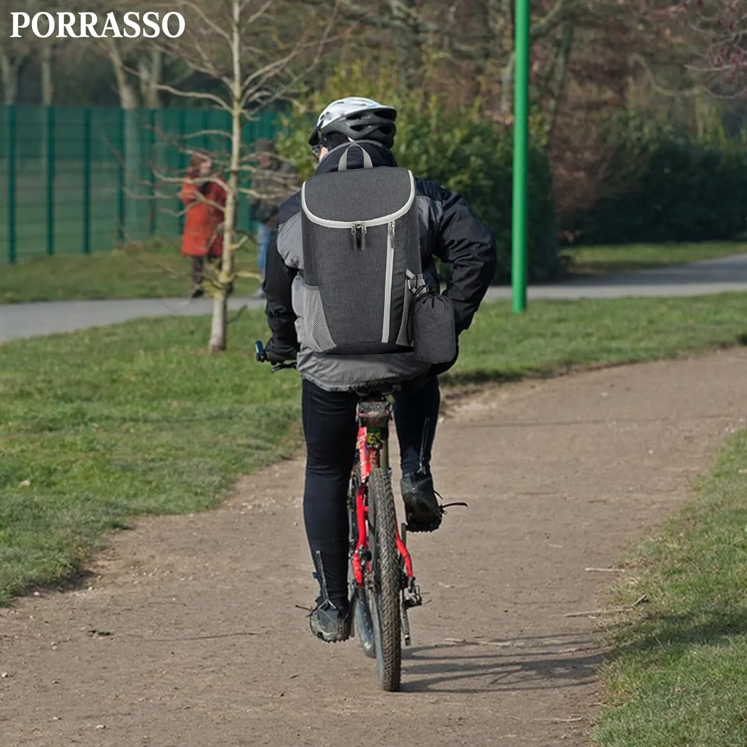 PORRASSO Hiking Backpack Foldable Waterproof Daypack Lightweight Rucksack Backpack for Women Men Camping Trekking Cycling Climbing Outdoor Sports Dark Gray