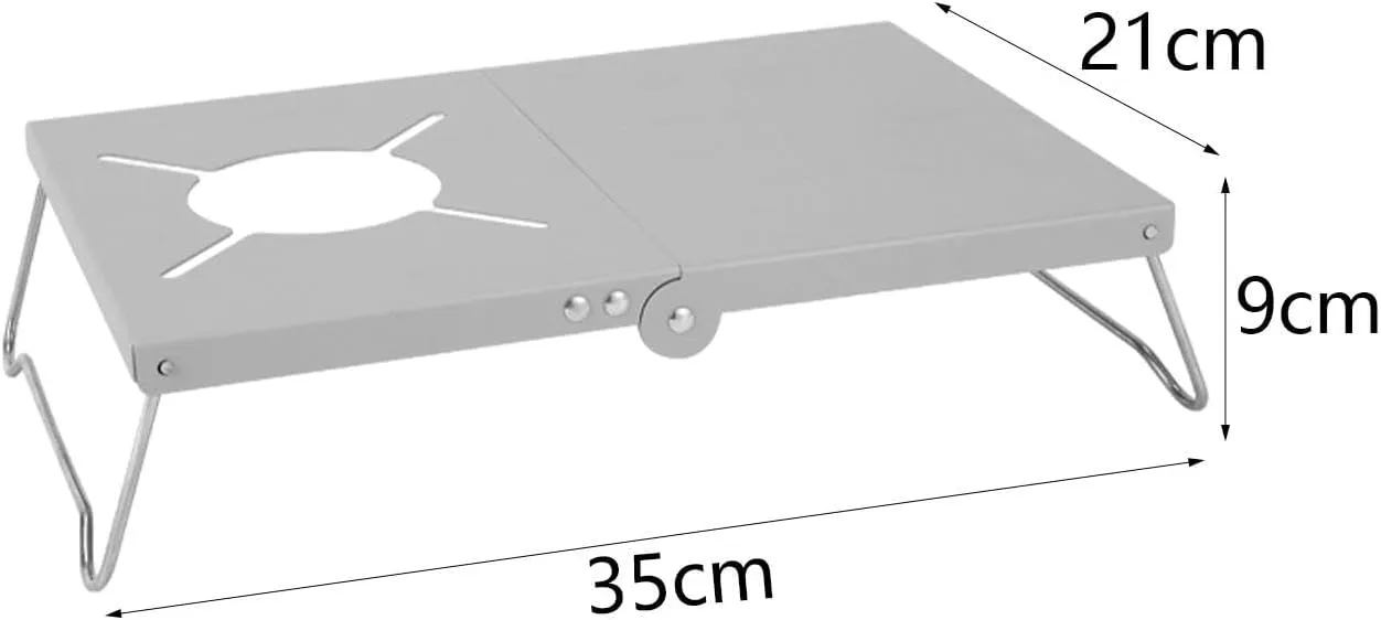 Portable Aluminum Camping Table with Strong Legs for Outdoor Activities, Silver White