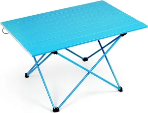 Portable Camping Table Aluminum Alloy Folding Ultra-Light Camping Table Equipped with a Carrying Bag Easy to Store Suitable for Camping Hiking Fishing Picnic Sports Travel