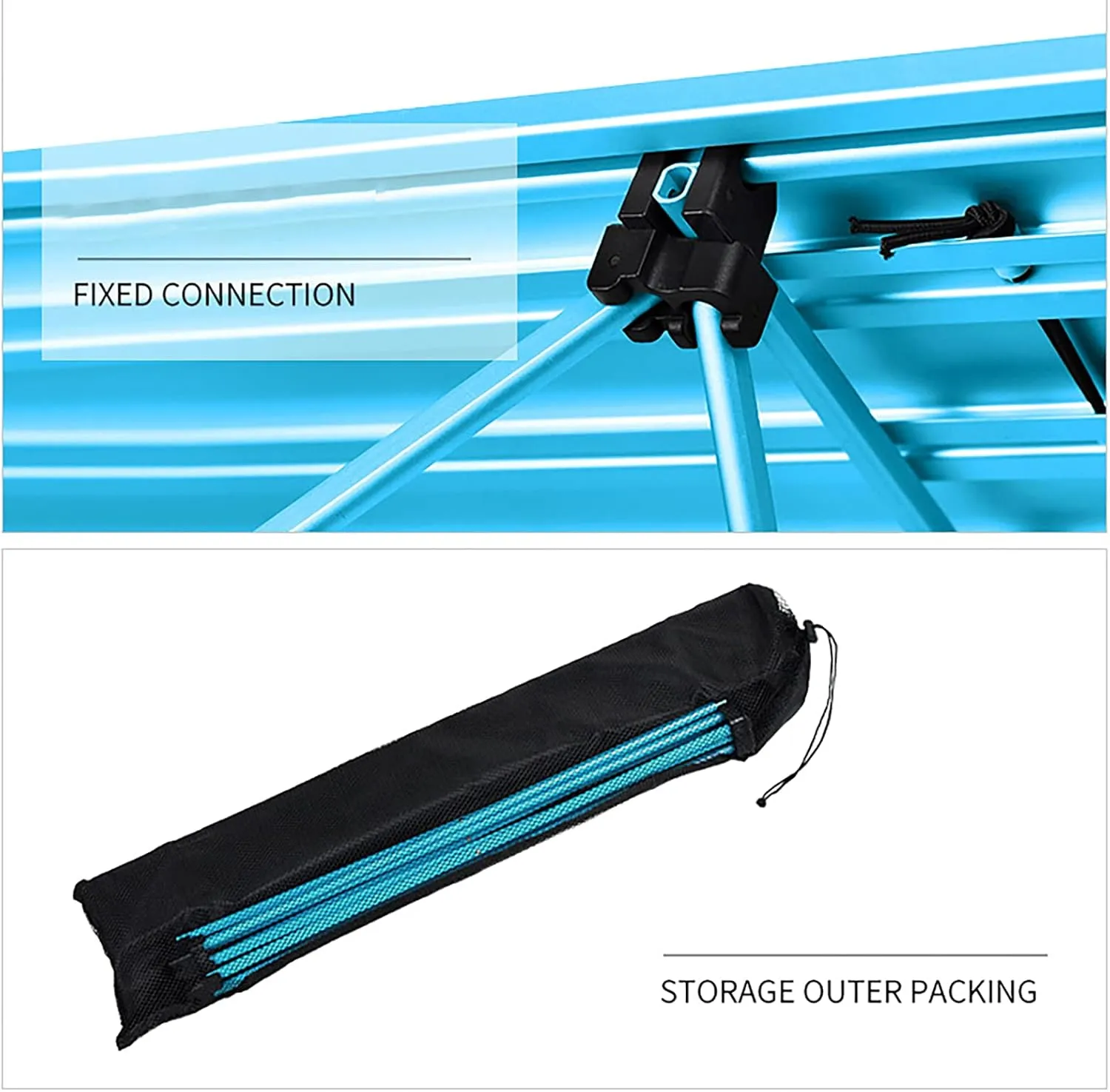Portable Camping Table Aluminum Alloy Folding Ultra-Light Camping Table Equipped with a Carrying Bag Easy to Store Suitable for Camping Hiking Fishing Picnic Sports Travel