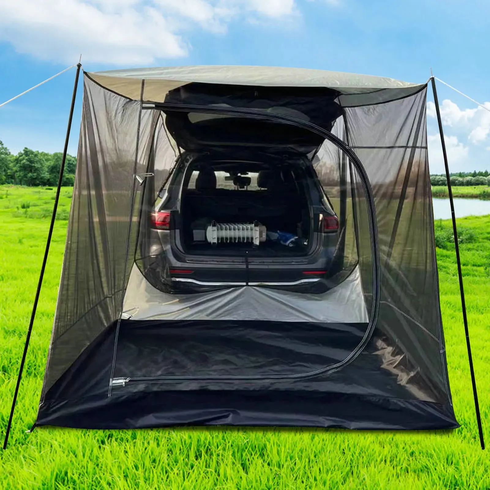 Portable Car Tent Universal Camping Sun Shade