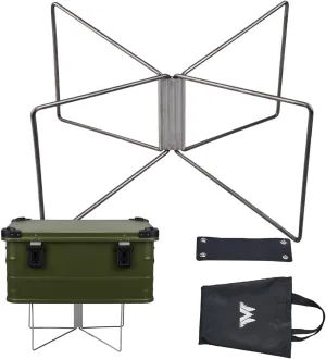 Portable Cooler Stand - Folding Frame for Cooler - Luggage Rack Lightweight Storage Box Holder for Camping Hiking BBQ Cooking Picnic Outdoor