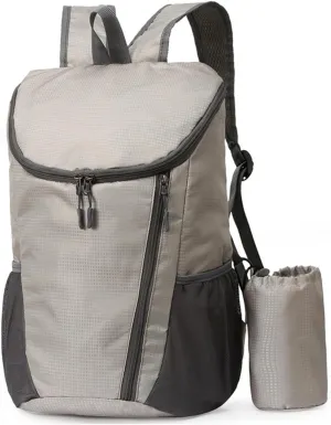 Portable Foldable Backpack Folding Mountaineering Bag, Ultralight Outdoor Cycling Rucksack, Travel Hiking Knapsack(Gray)