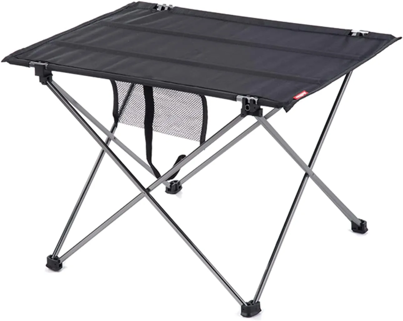 Portable Folding Camping Table 1 Pack, Folding Side Table Aluminum Splicable Picnic Table for Outdoor Cooking, Hiking, Travel, Picnic,Black,S