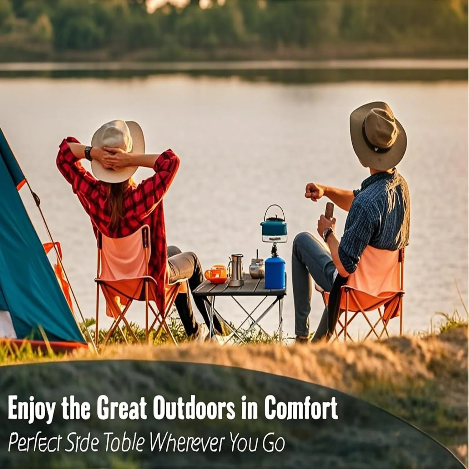 Portable Folding Camping Table, Roll-Up Aluminum Table with Carry Bag, Lightweight Design for Beach, Travel, and Outdoor Adventures Black 95×55×50cm/37×21×19.7in
