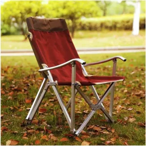 Portable Folding Chair Camping Chair Outdoor Chair Portable Folding Chairs for Relax Camping Fishing Backrest Stool Aluminum Alloy Leisure Beach Chair Foldable Chair Folding Camping Chair