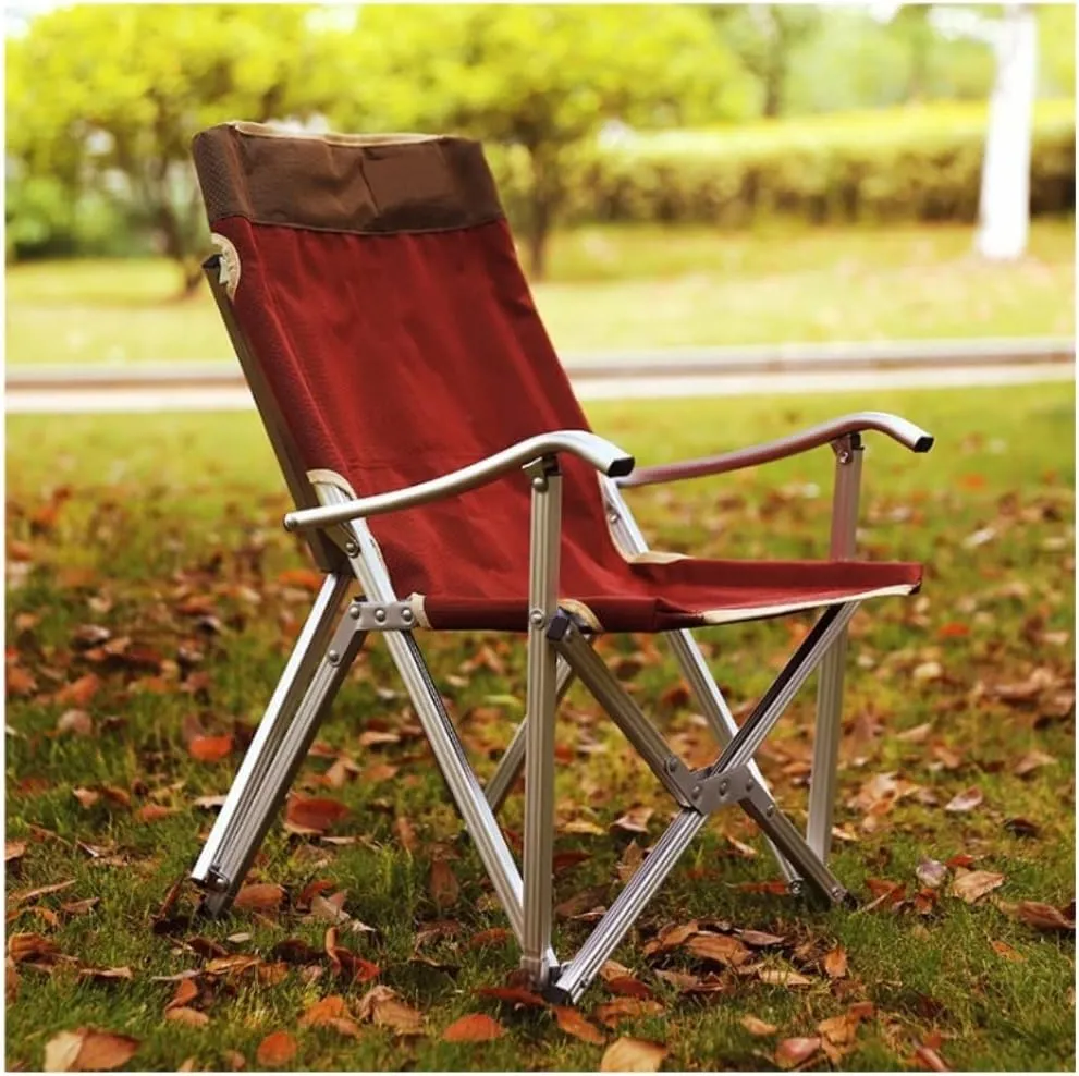 Portable Folding Chair Camping Chair Outdoor Chair Portable Folding Chairs for Relax Camping Fishing Backrest Stool Aluminum Alloy Leisure Beach Chair Foldable Chair Folding Camping Chair