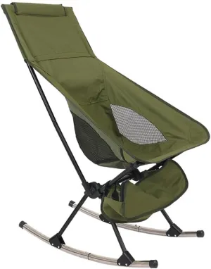 Portable Folding Chair High Back Rocking Chair Foldable Camping Chair for Camping Hiking Travel