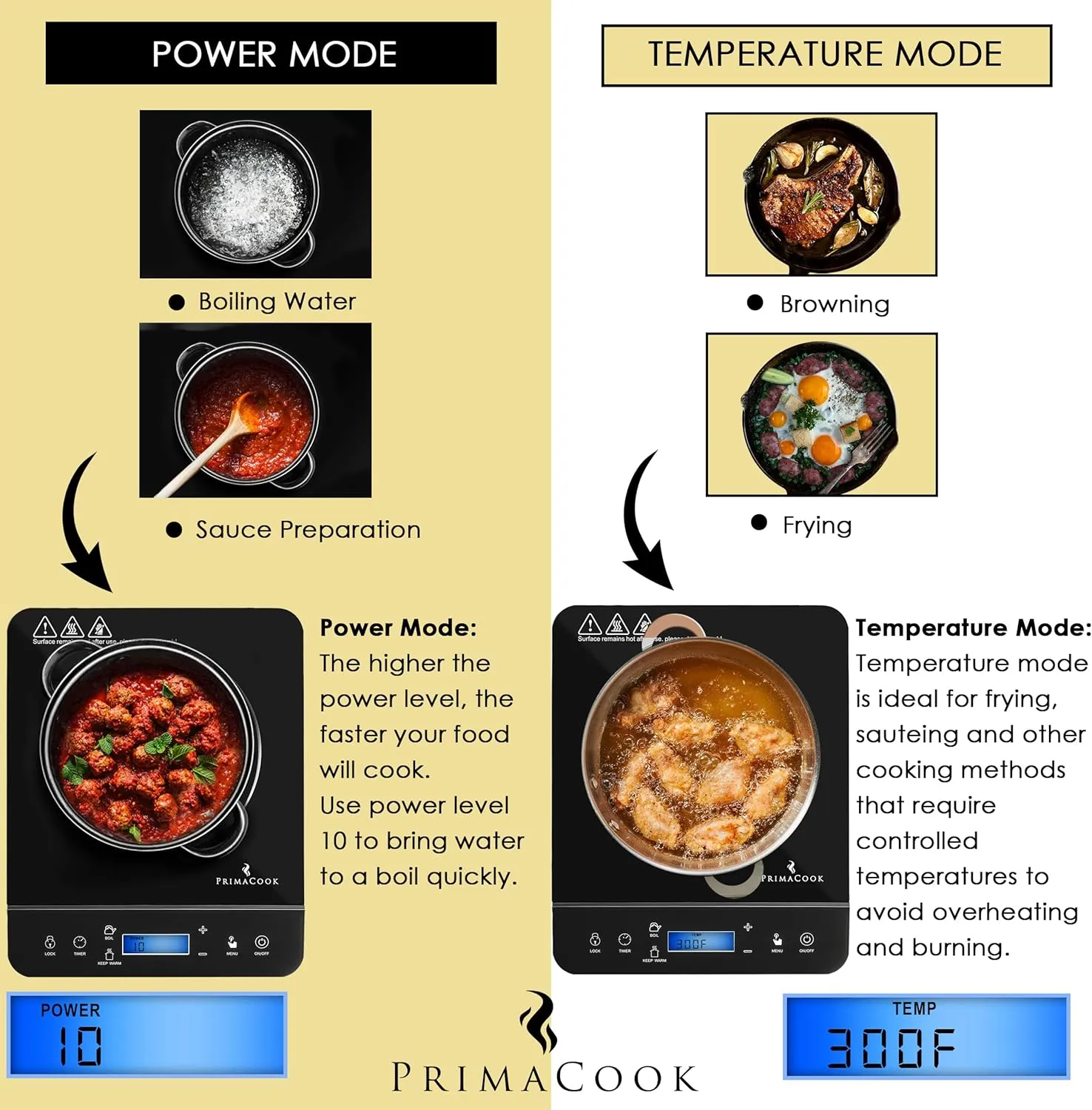 Portable Induction Cooktop - Single Burner Induction Hot Plate - Safe, Fast Heating for Gourmet Cooking - Sleek Design with Touch Controls - Energy Efficient Home Food Preparation (Black)
