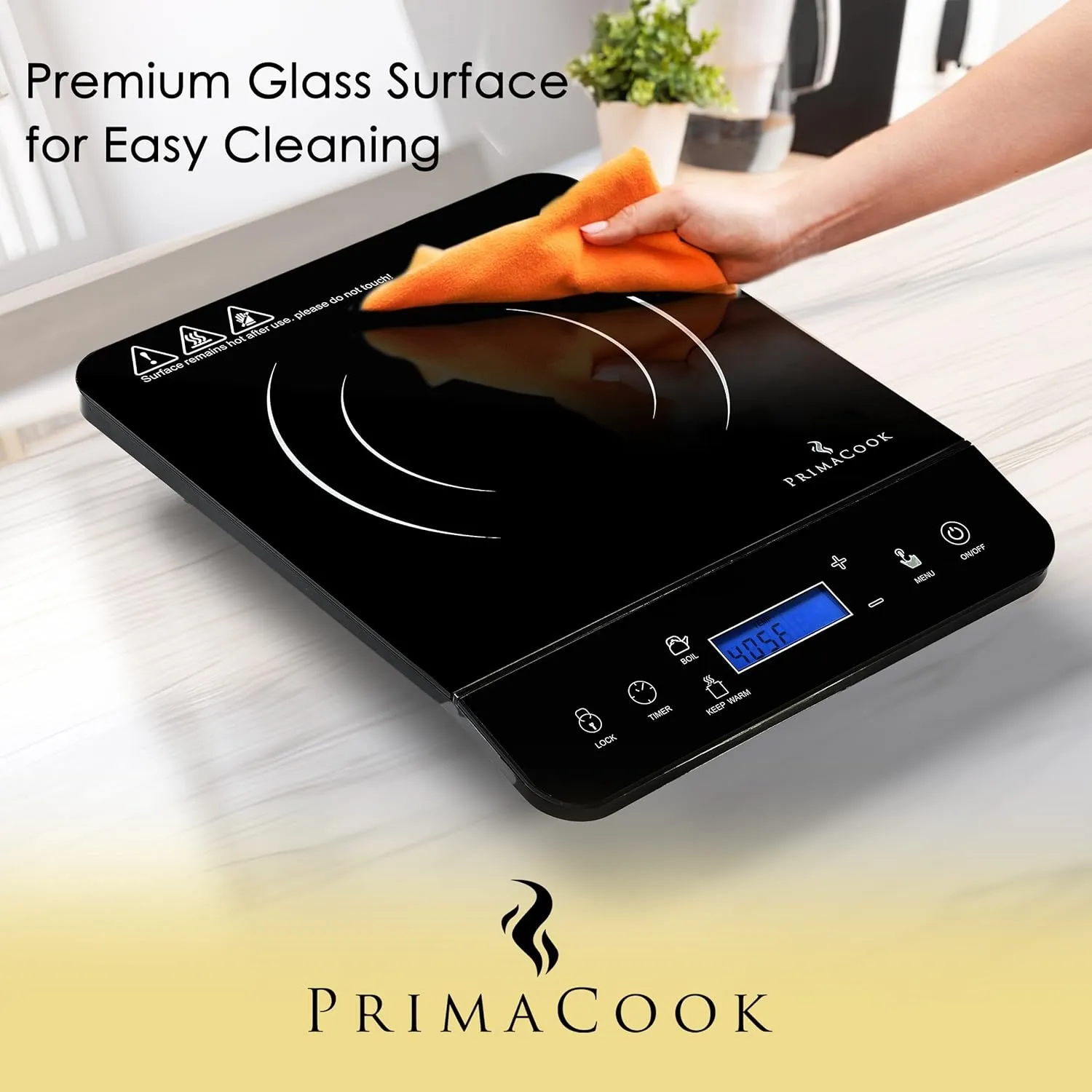 Portable Induction Cooktop - Single Burner Induction Hot Plate - Safe, Fast Heating for Gourmet Cooking - Sleek Design with Touch Controls - Energy Efficient Home Food Preparation (Black)